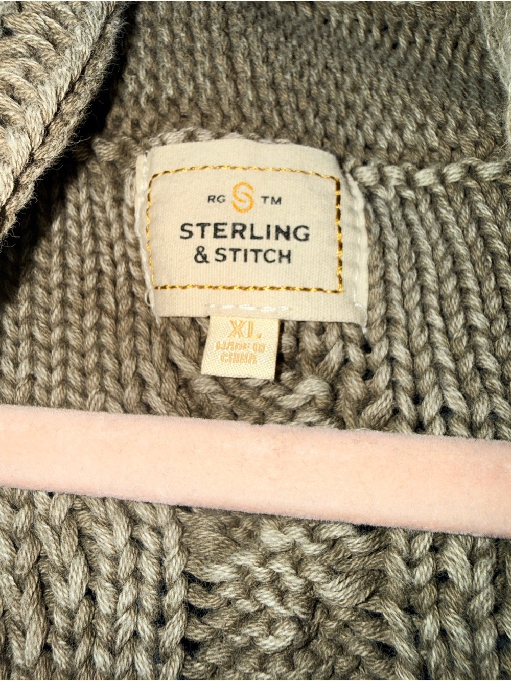Open-Front Fringed Cable-Knit Cardigan Sweater - Taupe - Picture 3 of 3